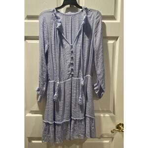 Gauze Flowy Boho Chic Women’s Long sleeve Dress Size L Country